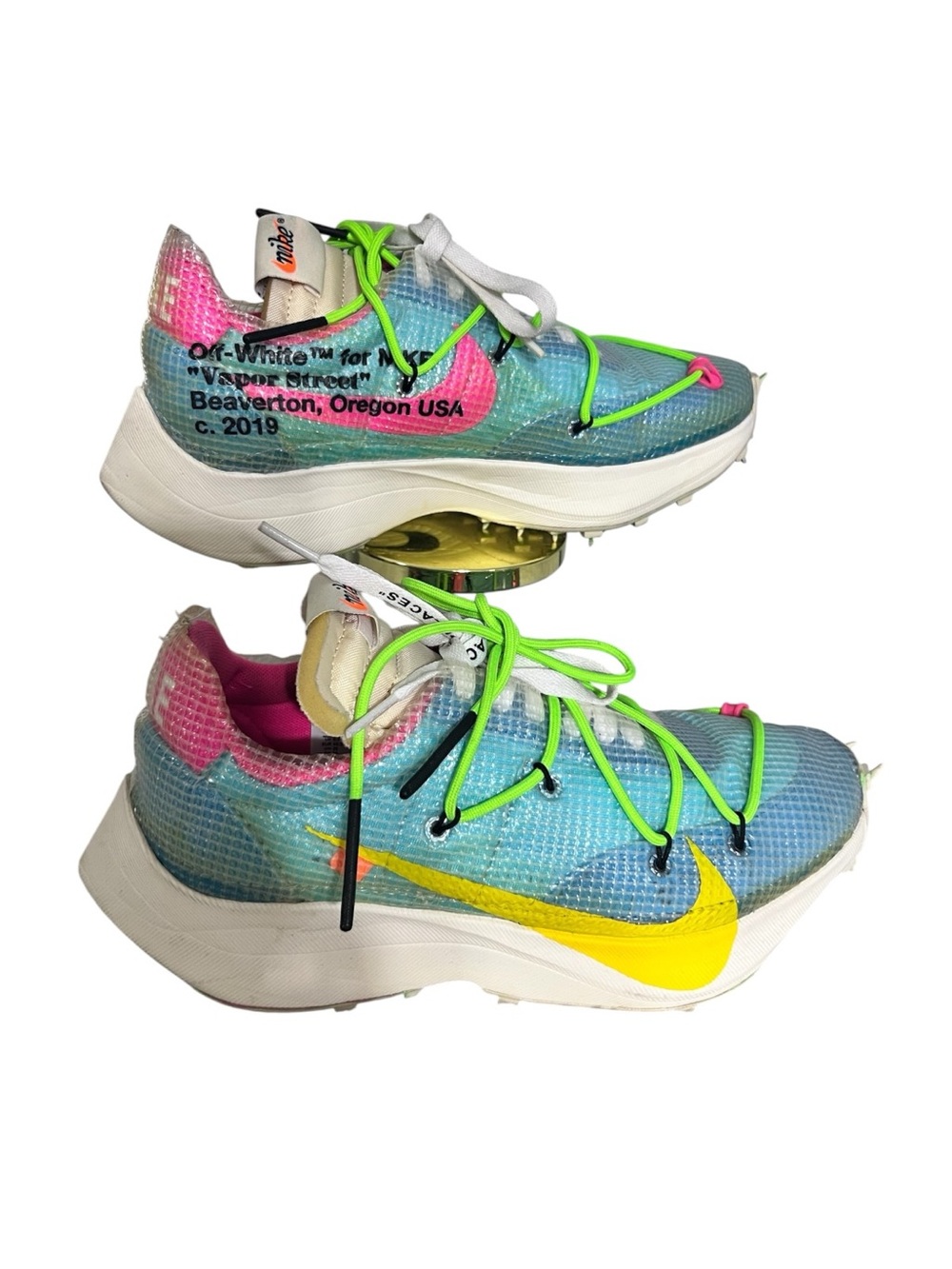 These are Nike x Off-White Vapor Street "Polarized Blue" sneakers sz 9